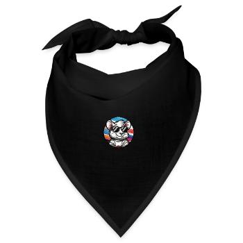 Maus Comic Cool Sommer - Bandana Dreieckstuch - Schwarz - Vorne