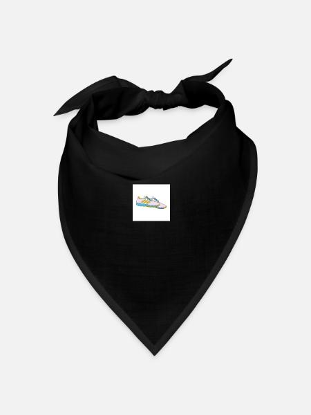 Schuh Druck Anziehsachen Herren/Damen/Kinder/Babys - Bandana Dreieckstuch - Schwarz