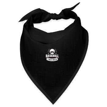 Baseball Mustache Trainer | Coach Geschenk | Sport - Bandana Dreieckstuch - Schwarz - Vorne