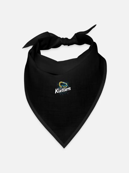 Karabiner Klettern Ideal für Bergsport Fans - Bandana Dreieckstuch - Schwarz