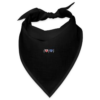 England und Kosovo Kosovaren Kosovarische Flaggen - Bandana Dreieckstuch - Schwarz - Vorne