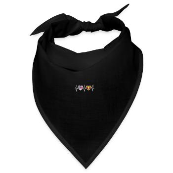 USA und Uganda Ugandische Fahne Flaggen - Bandana Dreieckstuch - Schwarz - Vorne