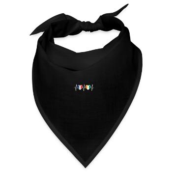Frankreich und Elfenbeinküste Ivorische Flagge - Bandana Dreieckstuch - Schwarz - Vorne
