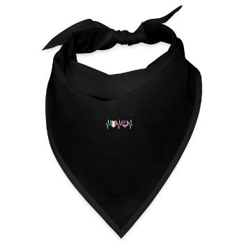 Italien und Malaysia Malaysische Fahne Flaggen - Bandana Dreieckstuch - Schwarz - Vorne