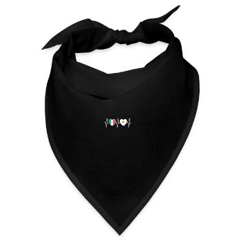 Italien und Zypern Zyprische Fahne Flaggen - Bandana Dreieckstuch - Schwarz - Vorne
