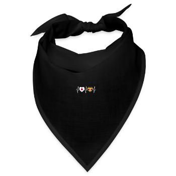 Japan und Uganda Ugandische Fahne Flaggen - Bandana Dreieckstuch - Schwarz - Vorne
