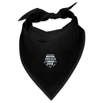 Bester Englischlehrer English Englisch Lehrer - Bandana Dreieckstuch - Schwarz - Vorne
