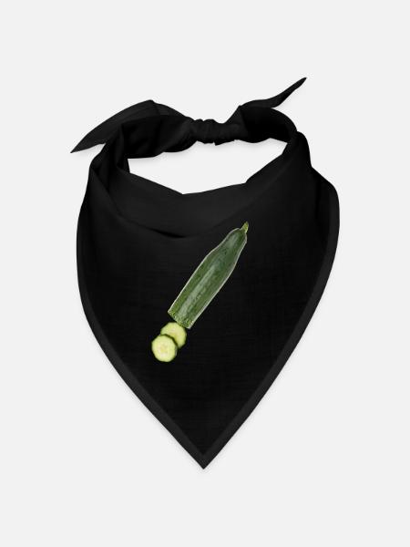Gurke - Bandana Dreieckstuch - Schwarz