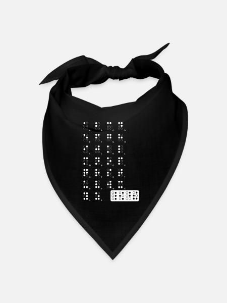 Braille wite - Bandana Dreieckstuch - Schwarz