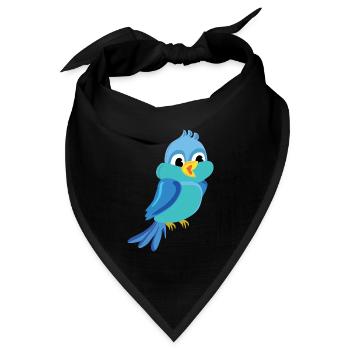 vogel voegel birds animal tiere parrot papagei9 - Bandana Dreieckstuch - Schwarz - Vorne