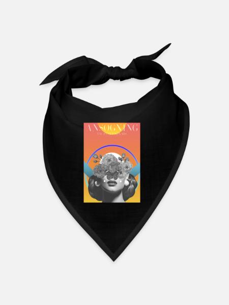 Frau - Bandana Dreieckstuch - Schwarz