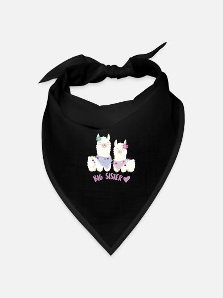 Schwester - Bandana Dreieckstuch - Schwarz