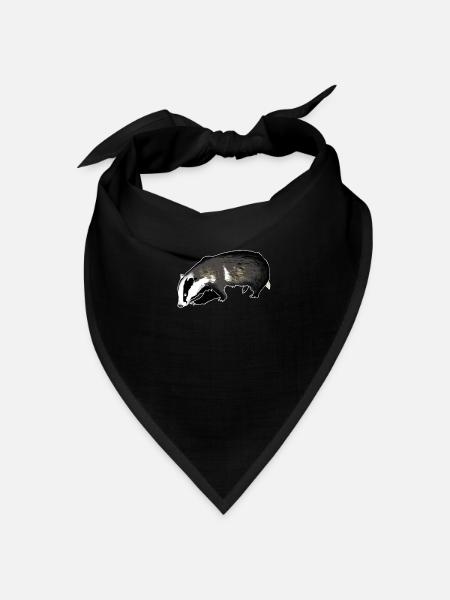 Dachs - Bandana Dreieckstuch - Schwarz