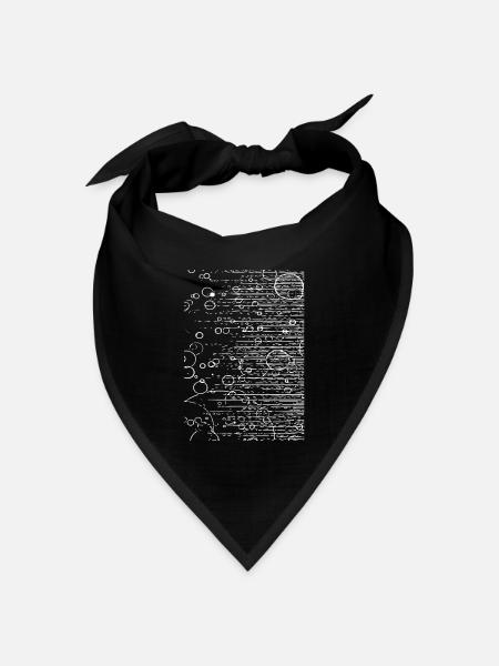 Abstrakte Kreislinien Muster - Bandana Dreieckstuch - Schwarz