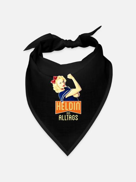 Heldin des Alltags - Bandana Dreieckstuch - Schwarz