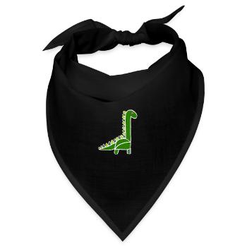 Dino - Bandana Dreieckstuch - Schwarz - Vorne