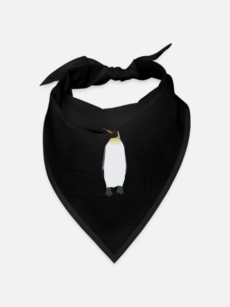 Kaiser Pinguin - Bandana Dreieckstuch - Schwarz