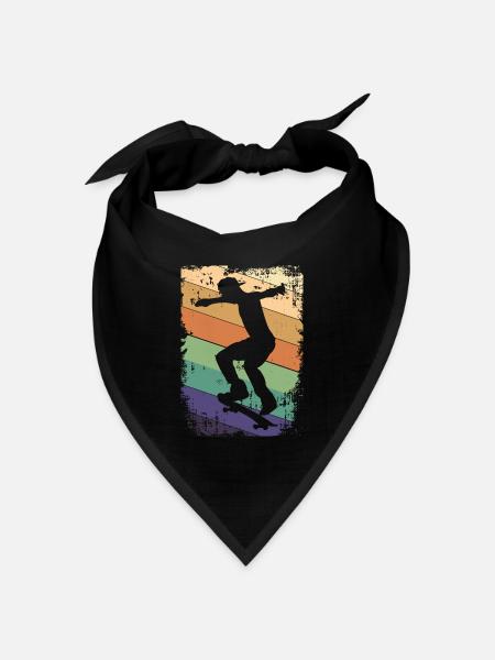 Skater Skateboard - Bandana Dreieckstuch - Schwarz