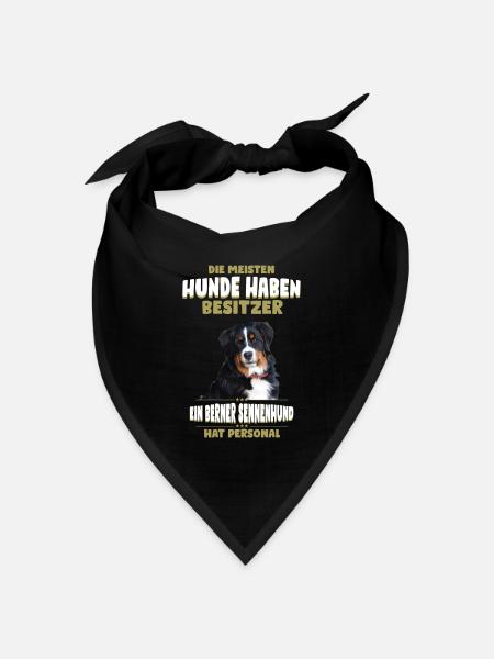 Berner Sennenhund TShirt - Berner Sennenhund Shirt - Bandana Dreieckstuch - Schwarz