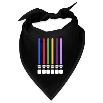Lichtschwert - Bandana Dreieckstuch - Schwarz - Vorne