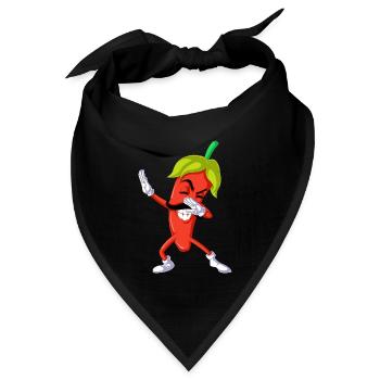 Pfeffer dabbing - Bandana Dreieckstuch - Schwarz - Vorne