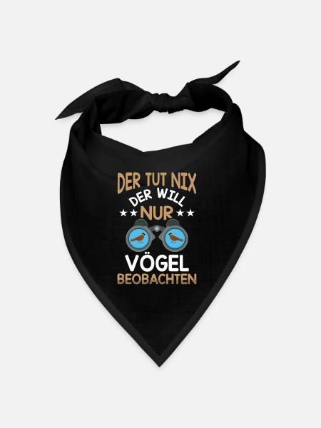 Vogelbeobachter Fernglas Vogelbeobachtung - Bandana Dreieckstuch - Schwarz