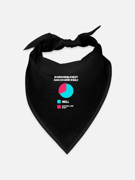 Grüne Demo Politik Wählen grundrechte freiheit - Bandana Dreieckstuch - Schwarz