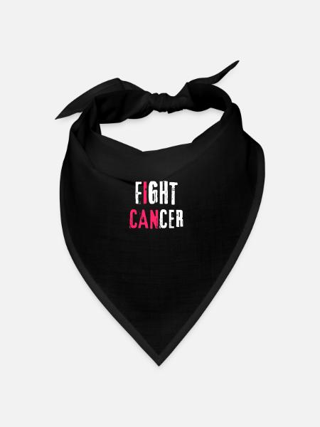 Fight Cancer Krebs Krankenhaus Chemo Therapie - Bandana Dreieckstuch - Schwarz