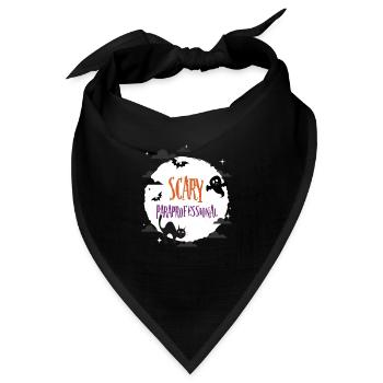 Gruseliger Paraprofessional - Bandana Dreieckstuch - Schwarz - Vorne