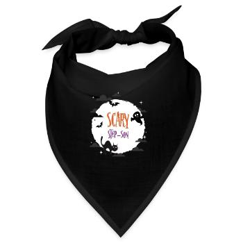 Gruseliger Stiefsohn - Bandana Dreieckstuch - Schwarz - Vorne