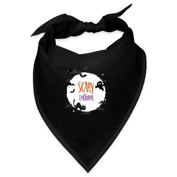 Gruseliger Dozent - Bandana Dreieckstuch - Schwarz - Vorne