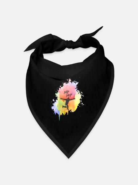 Farbkleks splash of color Holi breakdance Hip Hop - Bandana Dreieckstuch - Schwarz