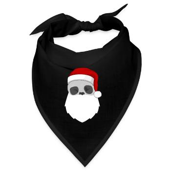 Weihnachtsmann_Schädel - Bandana Dreieckstuch - Schwarz - Vorne