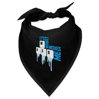 its what moves me - Bandana Dreieckstuch - Schwarz - Vorne