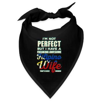 Philippinen Filipina Stolz Flagge Pinay I Geschenk - Bandana Dreieckstuch - Schwarz - Vorne