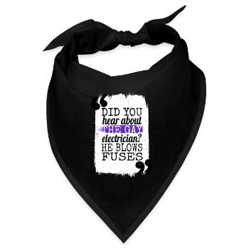 activism humor devices lgbt caution funny lgbt - Bandana Dreieckstuch - Schwarz - Vorne