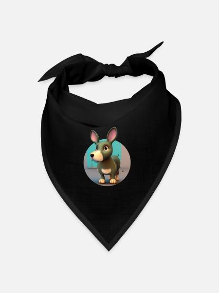 Geduldiger Wartender - Bandana Dreieckstuch - Schwarz