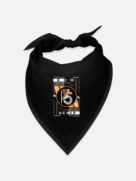 Jetzt r nie - Bandana Dreieckstuch - Schwarz