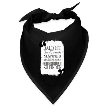 coole cool eier möhre bienen osterhase - Bandana Dreieckstuch - Schwarz - Vorne