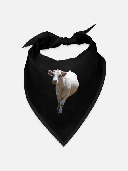 Personalisiertes Kuh-T-Shirt Geschenk für Bauern - Bandana Dreieckstuch - Schwarz