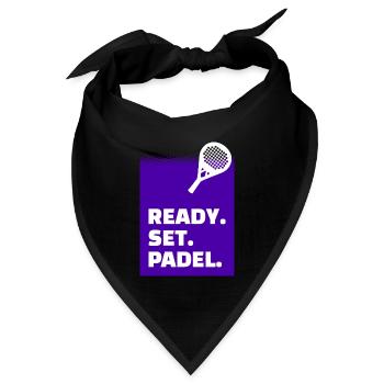Padelspiel Statement Training Turnier Racket Padel - Bandana Dreieckstuch - Schwarz - Vorne