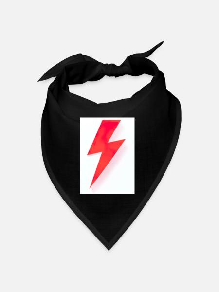 Rote Blitze - Bandana Dreieckstuch - Schwarz