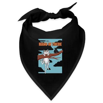 Hang in there 08 - Bandana Dreieckstuch - Schwarz - Vorne