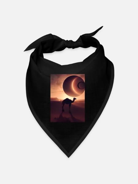 Kamel Wüstenplanet - Bandana Dreieckstuch - Schwarz
