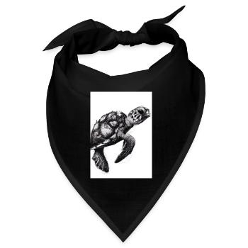 Tintenschildkröte - Bandana Dreieckstuch - Schwarz - Vorne