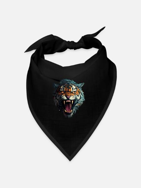 Tiger - Bandana Dreieckstuch - Schwarz