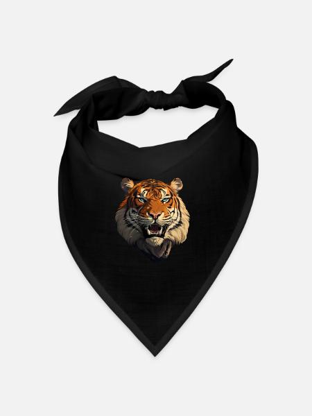 Tiger - Bandana Dreieckstuch - Schwarz