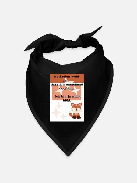 Schlaufuchs - Bandana Dreieckstuch - Schwarz