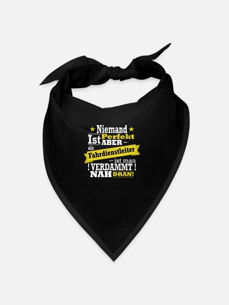 Fahrdienstleiter, Eisenbahn und Zug Fan - Bandana Dreieckstuch - Schwarz