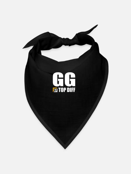 GG Top Diff Gamer Gaming - Bandana Dreieckstuch - Schwarz